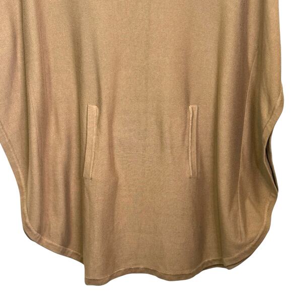 Vince Camuto M/L Camel Pullover Cowl Neck Poncho with Pockets - Picture 4 of 7